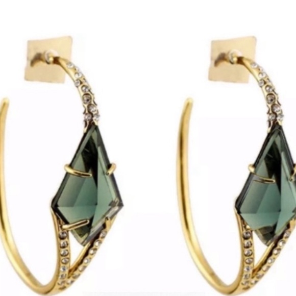 Alexis bitar unique crystal hoops - Picture 3 of 7